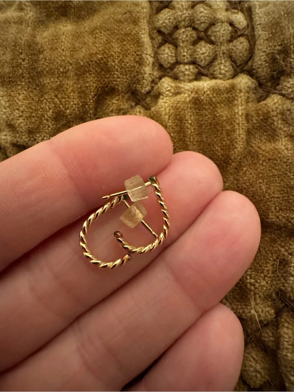 Gold-Tone Twisted Hoop Stud Earrings - Women Jewelry
